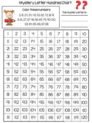 Mystery Letter hundred chart百数板 第1页