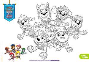 汪汪队涂色卡 第1页