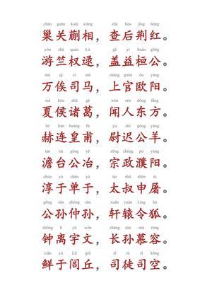 百家姓（拼音版） 第6页