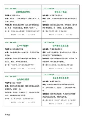 小学生情景扮演提示卡60张 第4页