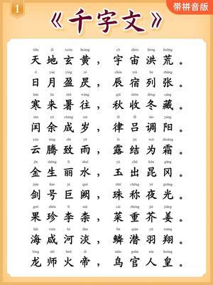千字文 第1页