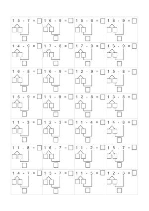 进退位专项练习纸 第6页