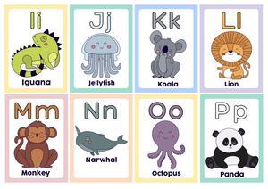 动物字母闪卡 第2页