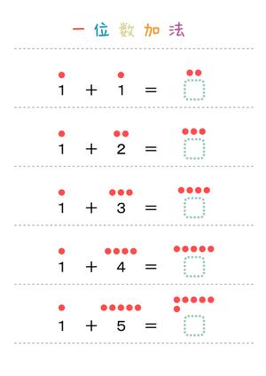 一位数基础加法 第1页