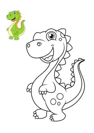 小恐龙涂色 第1页