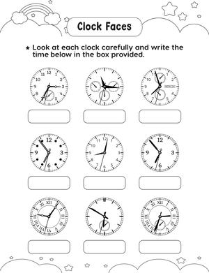 时钟表面读图练习 第3页