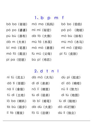 拼音表与拼音拼读大全 第2页