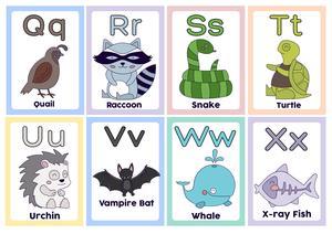 动物字母闪卡 第3页