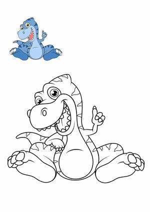 小恐龙涂色 第5页