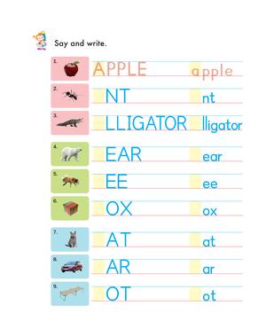 自然拼读练习纸一 第3页