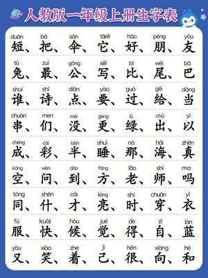 一年级上 【识字必认300字】 第4页