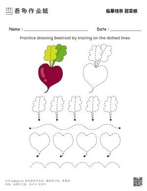 临摹线条 甜菜根