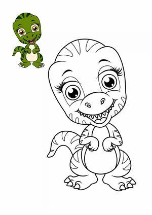 小恐龙涂色 第8页