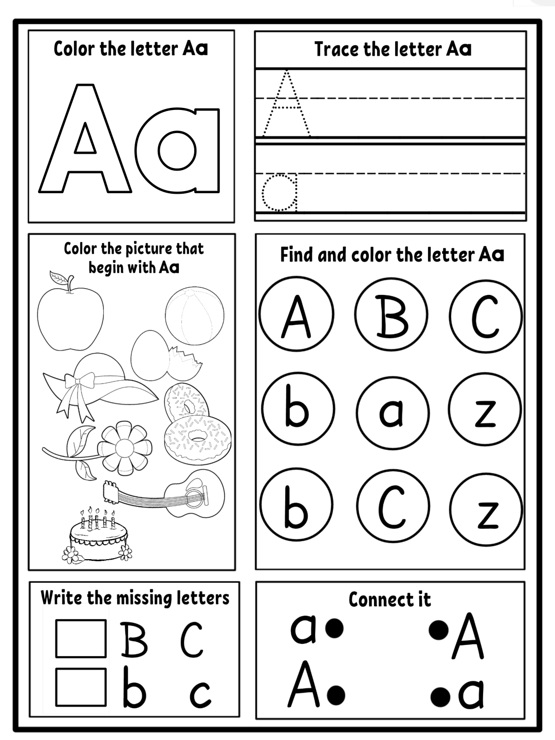 字母活动表 第1页
