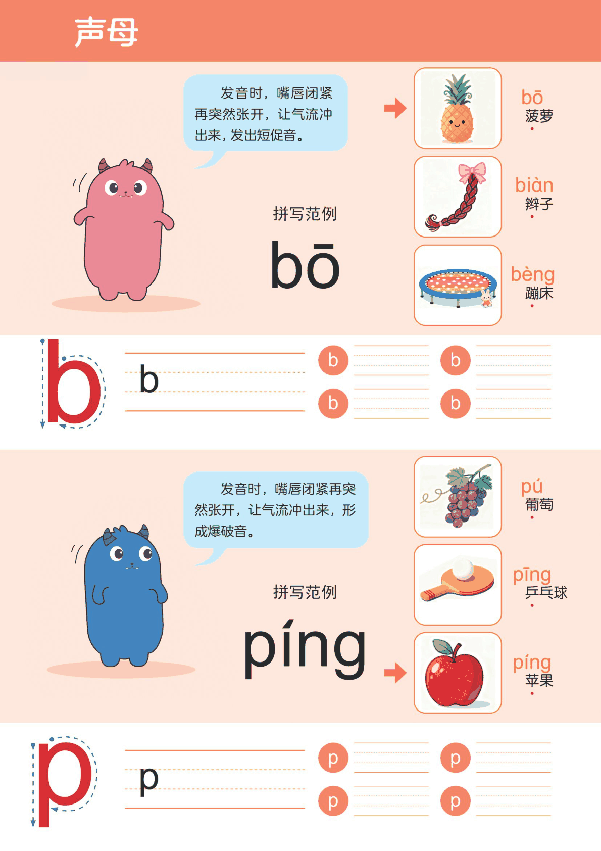 拼音声母&韵母&整体认读 第1页