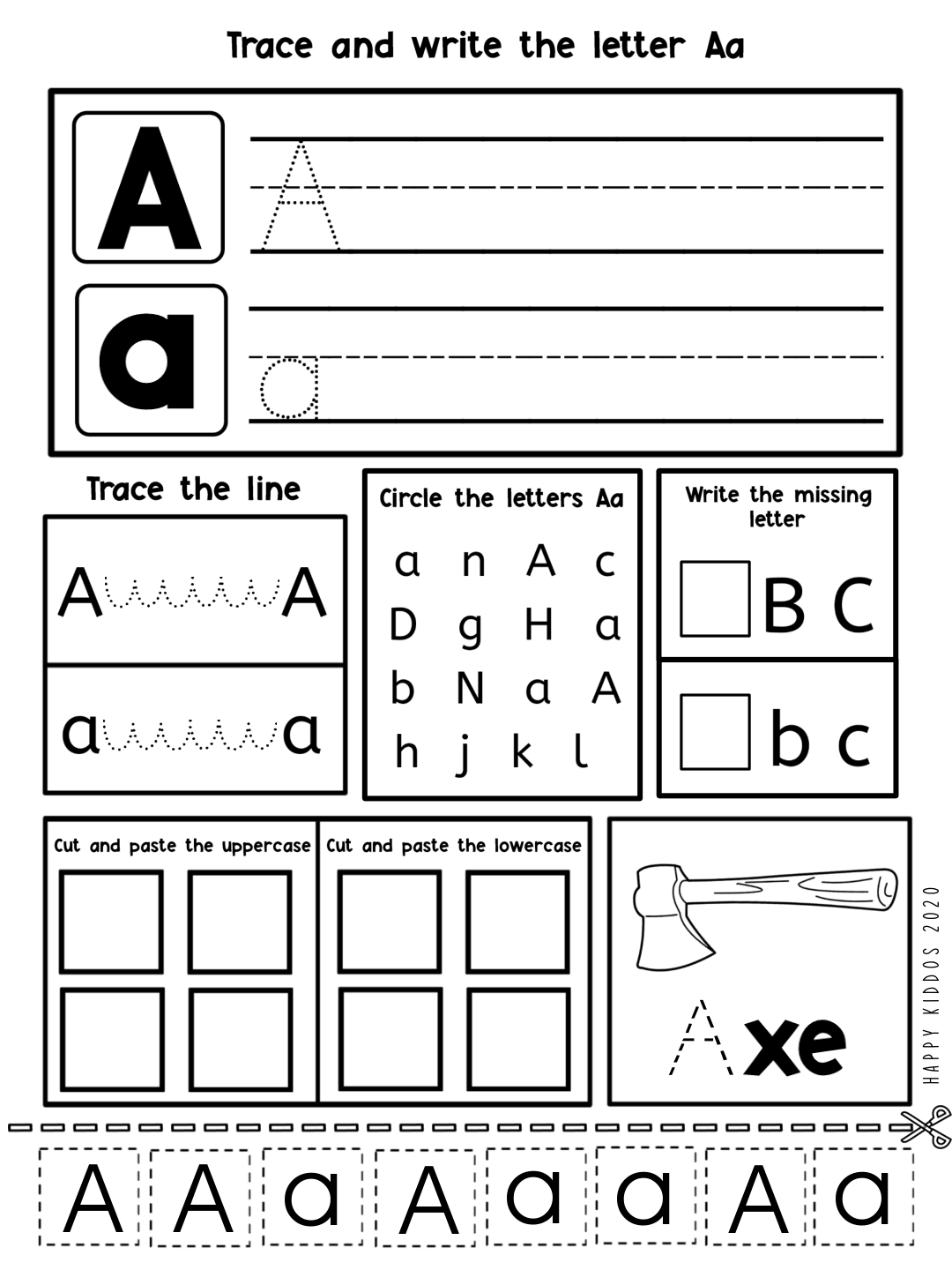 字母涂色卡 第1页