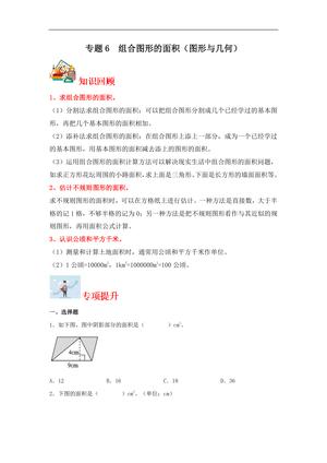 61805_专题6 组合图形的面积（图形与几何）- 五年级上册数学专项提升（北师大版）
