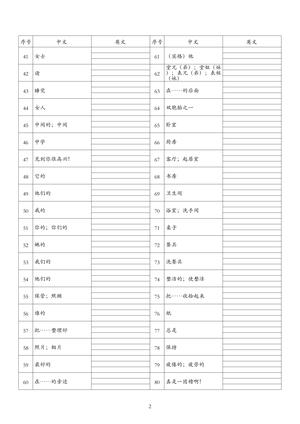 11_26秋五上英语人教精通版单词默写 第2页