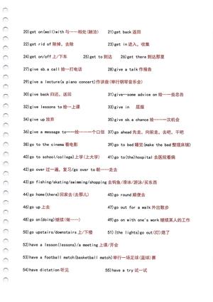 小学英语常用词组大全 第3页