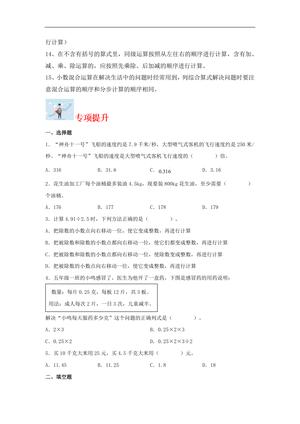 61775_专题1 小数除法（数与代数）- 五年级上册数学专项提升（北师大版） 第3页