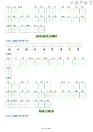 四年级语文上册识字+写字+词语专练_四年级上学期_语文 第3页
