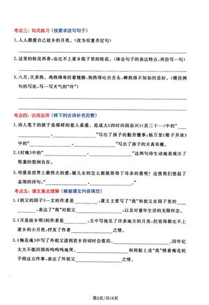 3.12【高频考点通关密卷】五下语文 第2页