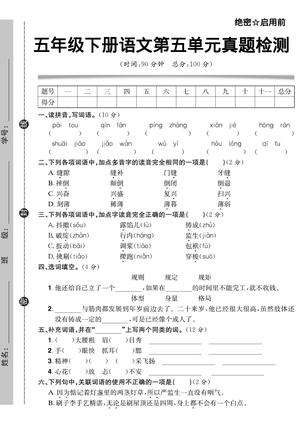 5.6语文第五单元检测