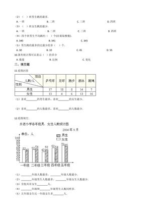 62229_五年级上册数学第六单元【统计表和条形统计图（二） 】精华篇训练题含答案（苏教版） 第4页