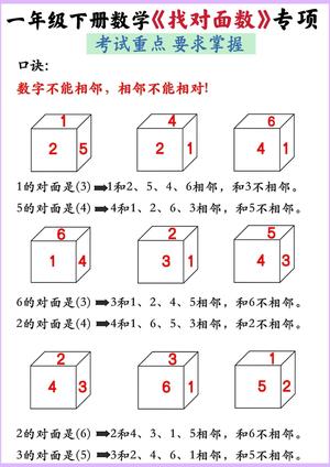 一年级下册数学正方体找对面(2) 第2页