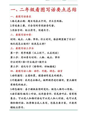 看图写话要点总结 - 二年级上学期 - 语文