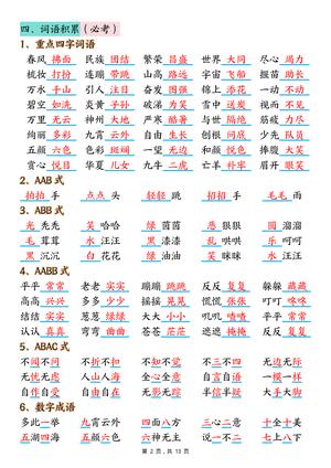 2528二下语文期中复习核心考点汇总（10大知识点）13页 第2页