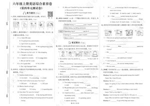 第四单元综合素养卷 人教pep版_六年级上学期_英语