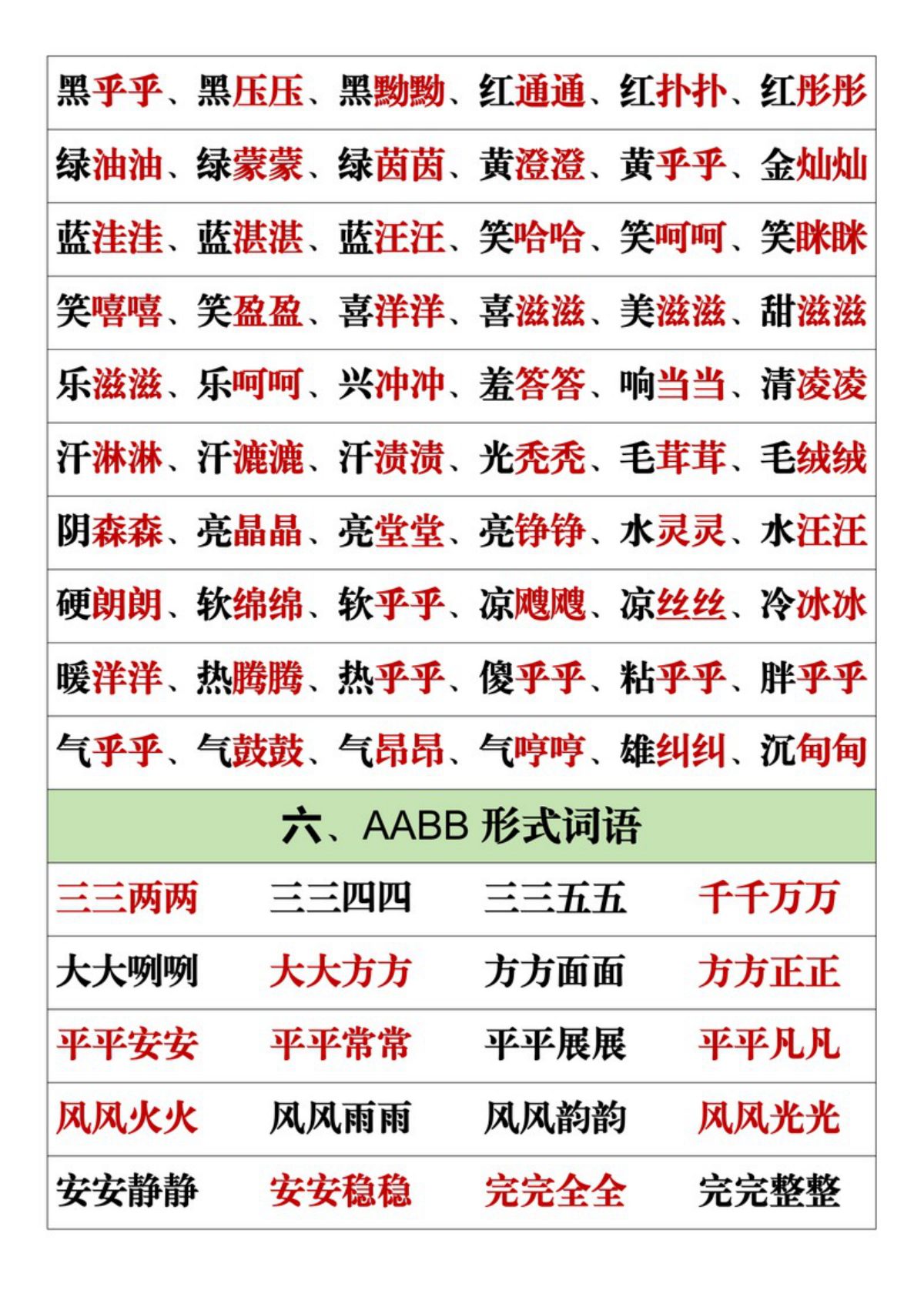 63656_一年级上册语文词语积累(二十二类) 第3页