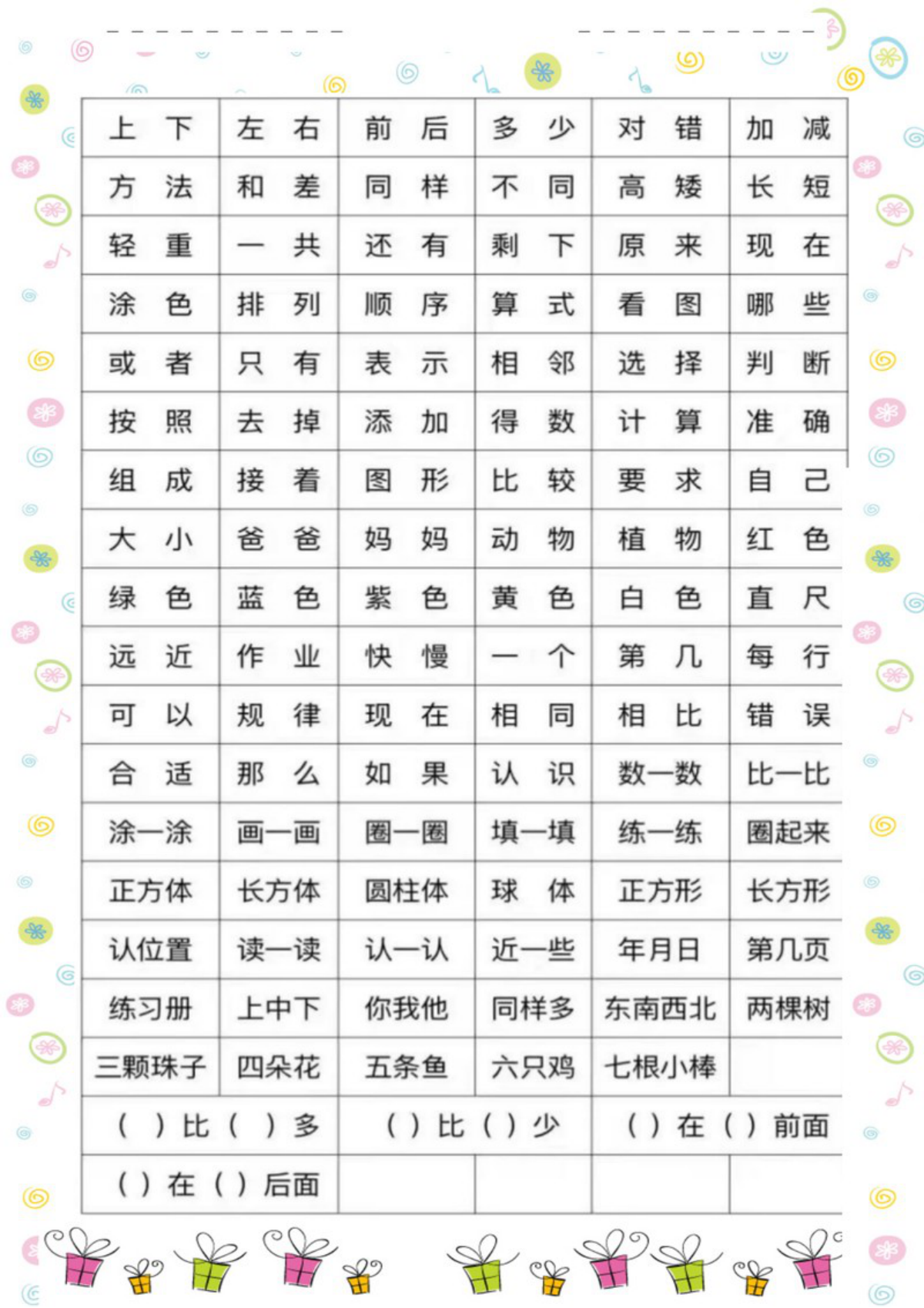 23730_一年级数学常见字认识 第3页