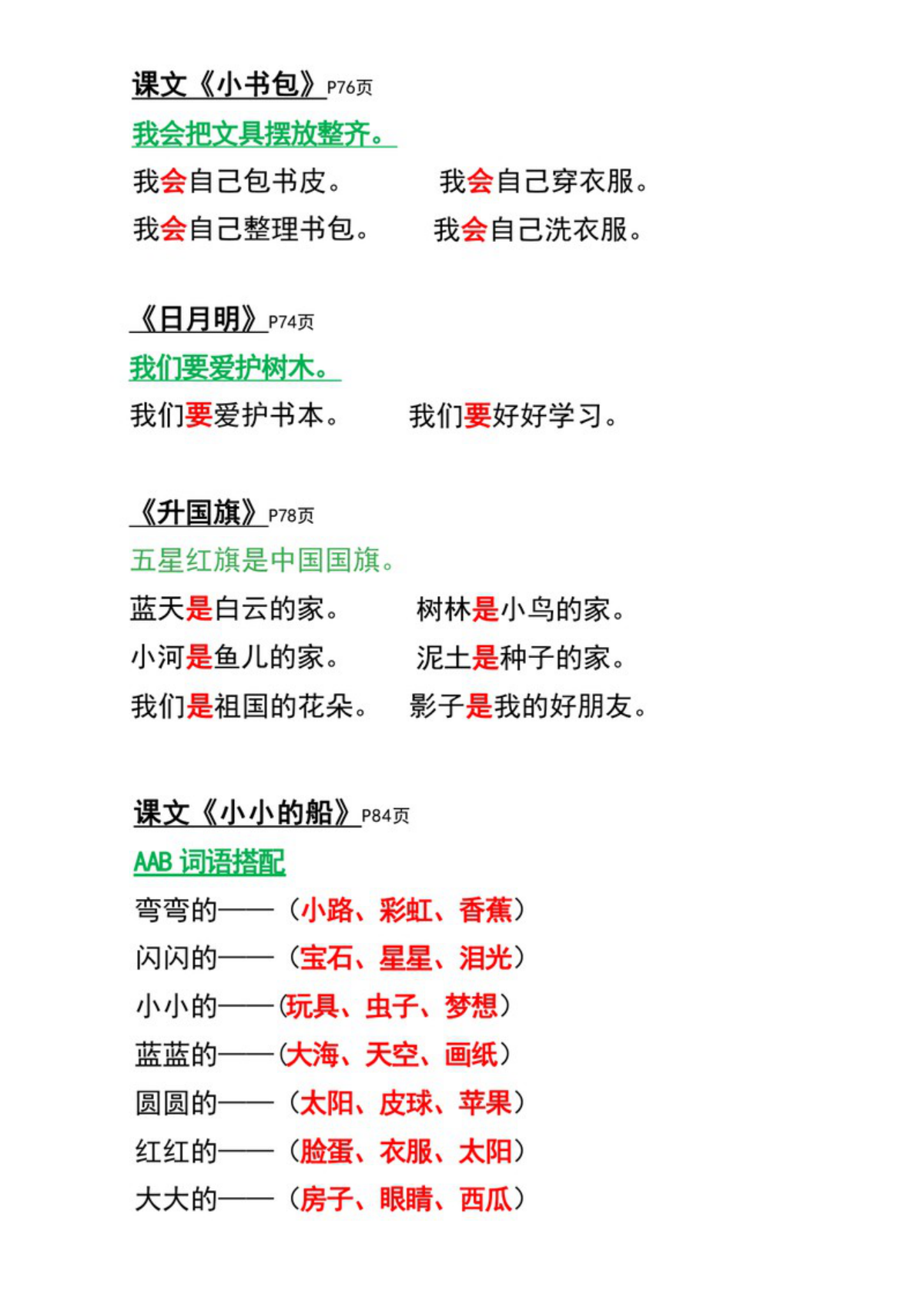 63650_一年级上册语文必背仿写句子 第3页