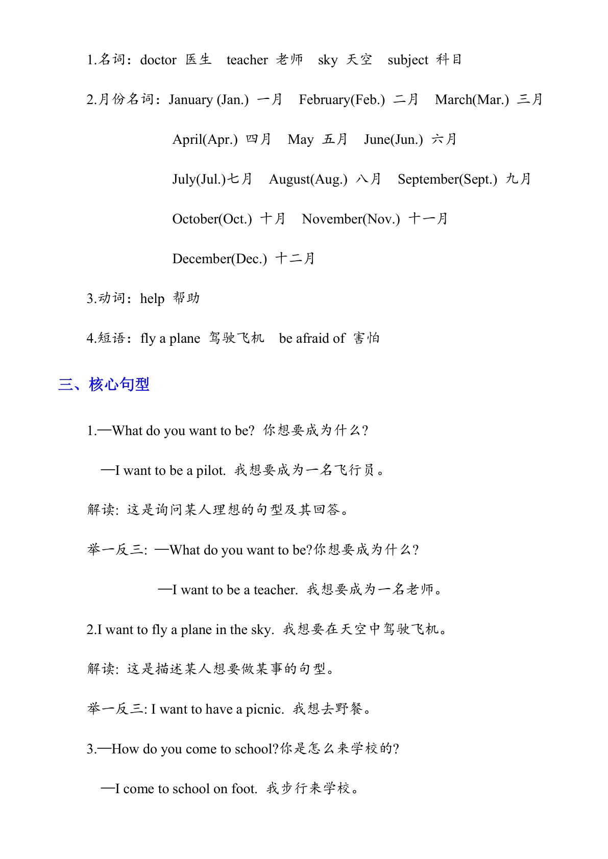 28_五年级上英语知识点总结沪教版 第2页