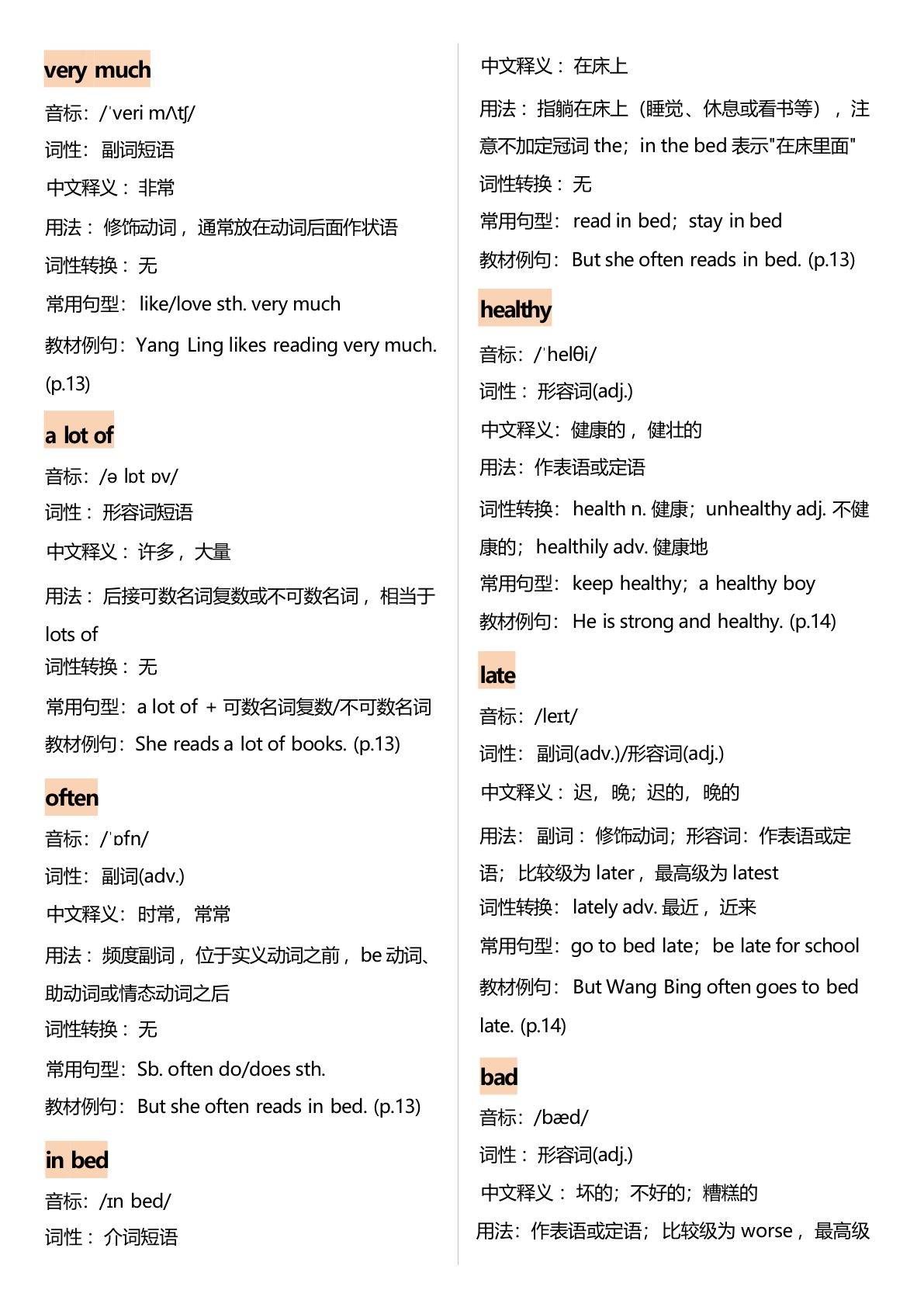 19_2026秋新译林版五年级上册英语单词详解讲义 第3页