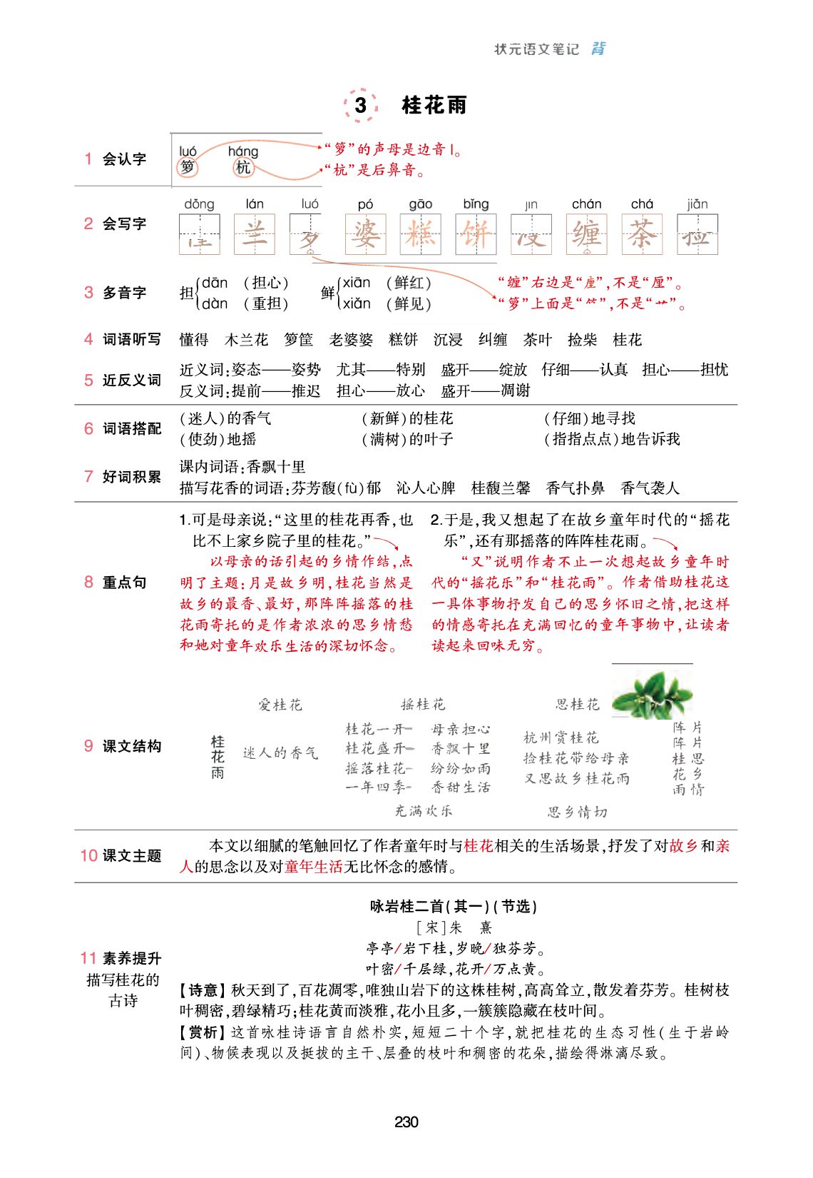 51671_五年级上册语文状元语文笔记（背记清单） 第3页