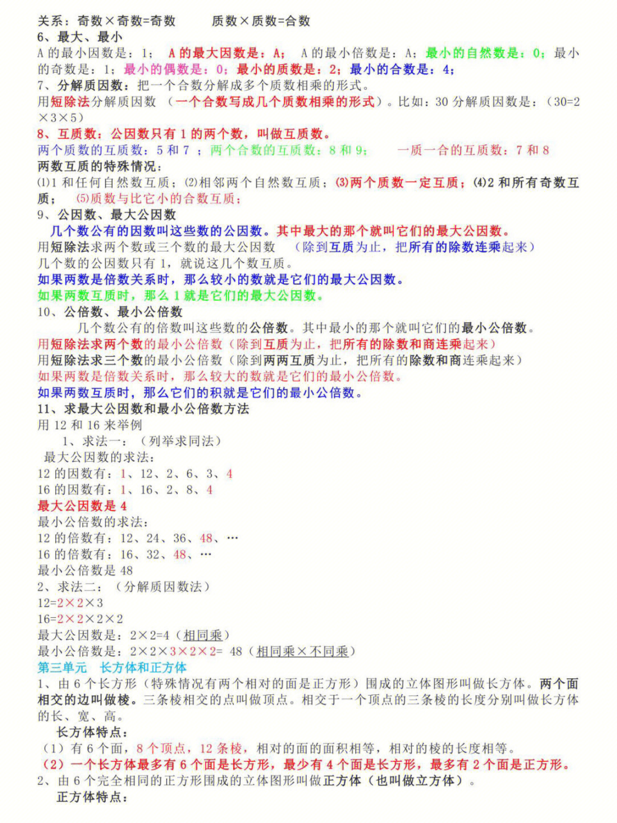 五年级下册数学必考知识点总结(1)(1) 第2页