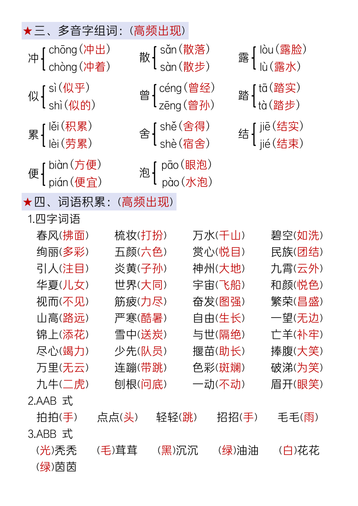 2025二年级下册语文期中复习考点通关练习 第2页