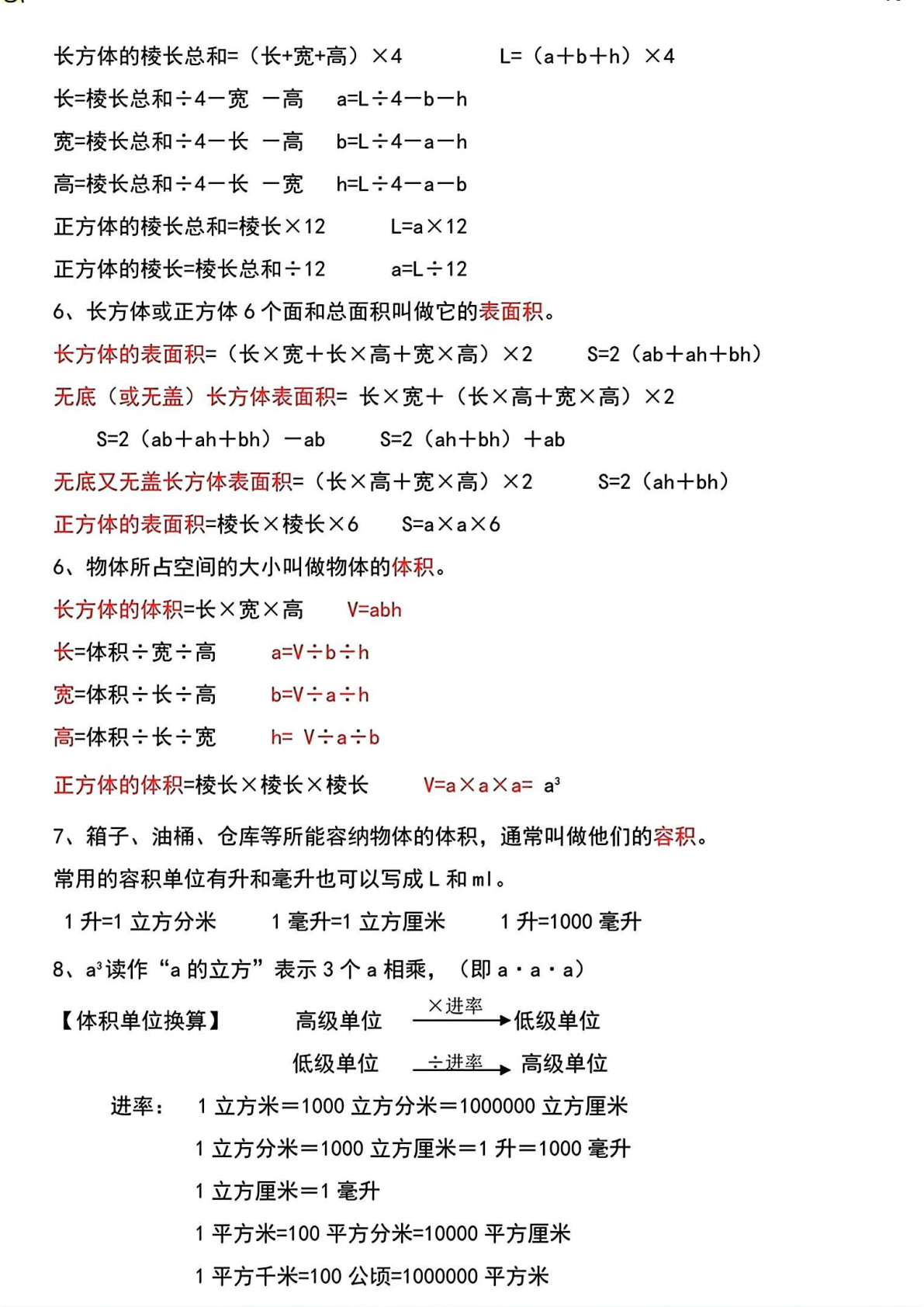 五年级下册数学重点知识点梳理（开学必背） 第3页