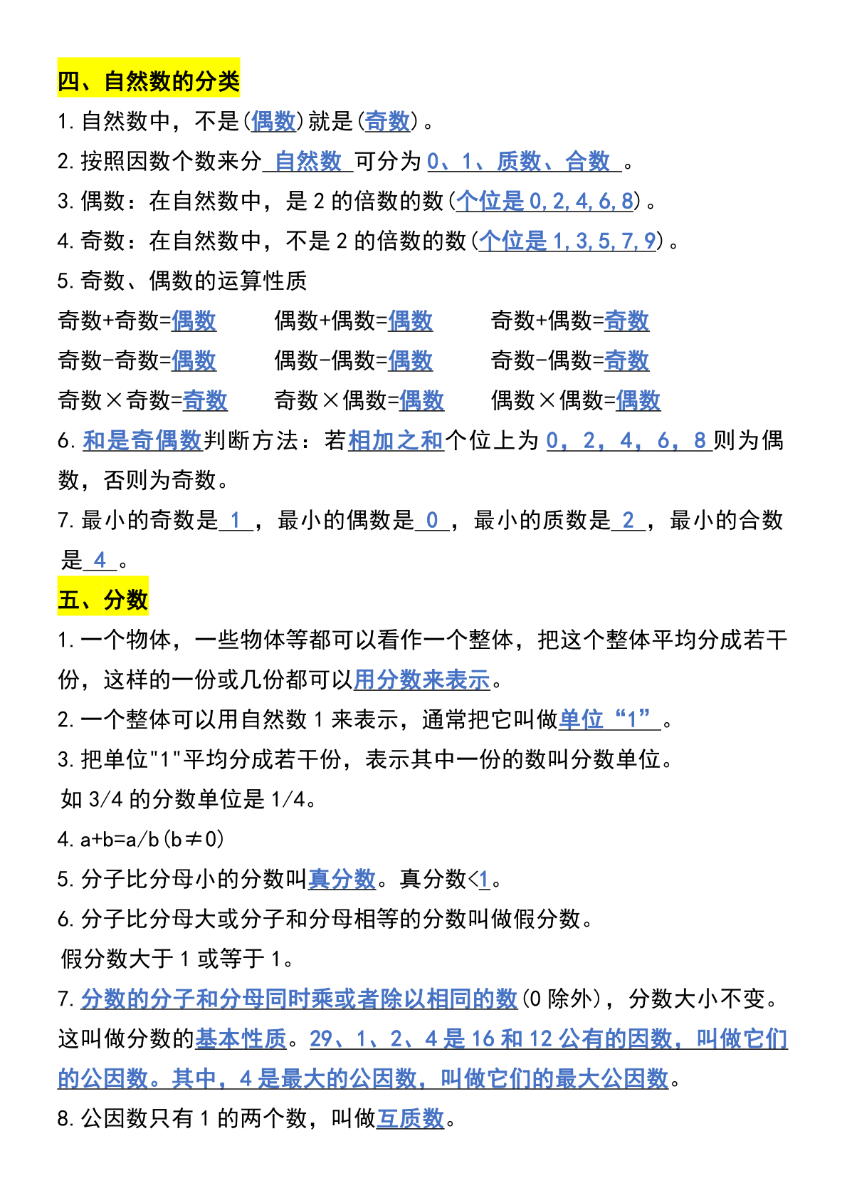 五年级下册数学开学必背知识考点 第3页