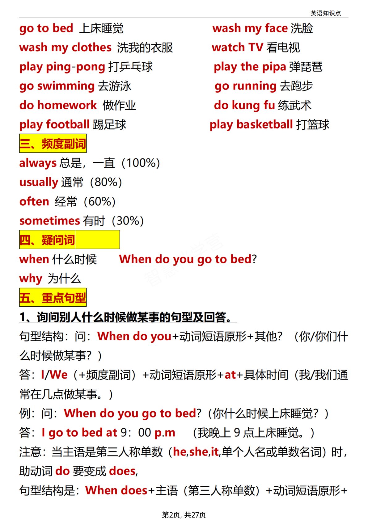 22_五年级(下）英语全册知识点汇总人教版PEP 第2页