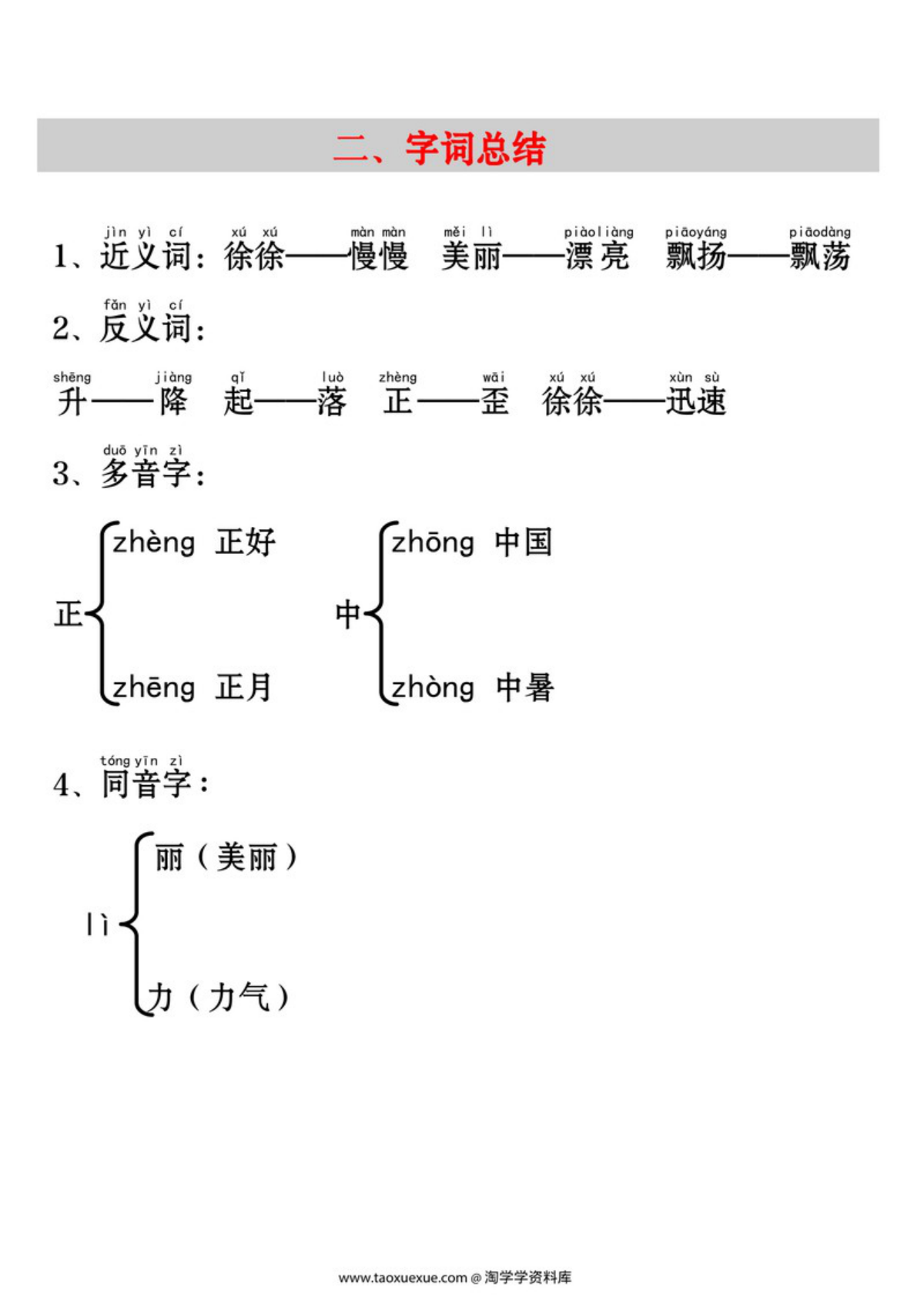 63620_一年级上册语文升国旗考点知识汇总 第2页